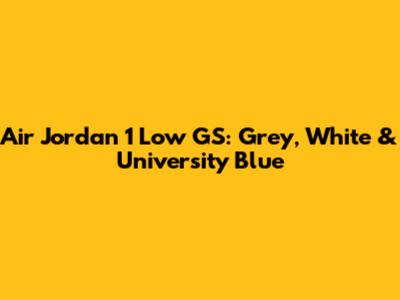 Air Jordan 1 Low GS: Grey, White & University Blue