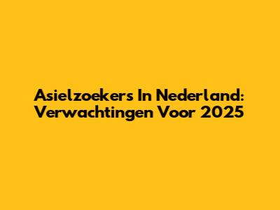 Asielzoekers In Nederland: Verwachtingen Voor 2025
