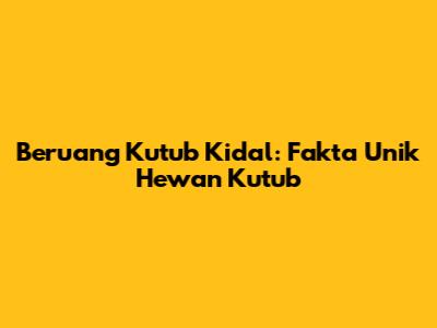 Beruang Kutub Kidal: Fakta Unik Hewan Kutub