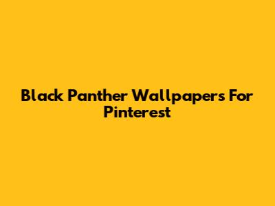 Black Panther Wallpapers For Pinterest