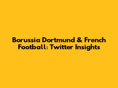 Borussia Dortmund & French Football: Twitter Insights