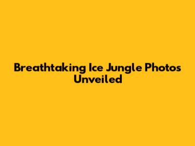 Breathtaking Ice Jungle Photos Unveiled