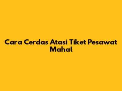 Cara Cerdas Atasi Tiket Pesawat Mahal