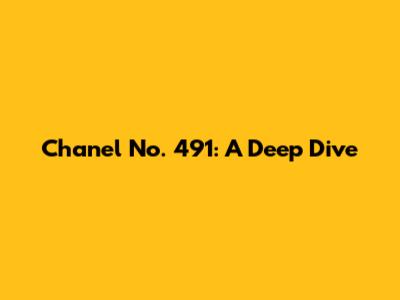 Chanel No. 491: A Deep Dive