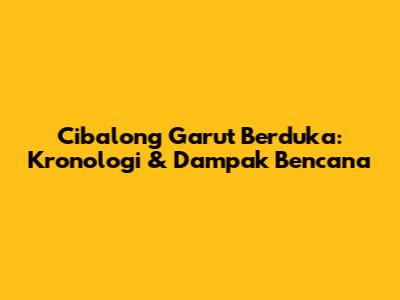 Cibalong Garut Berduka: Kronologi & Dampak Bencana
