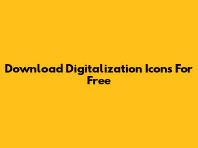 Download Digitalization Icons For Free