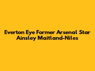 Everton Eye Former Arsenal Star Ainsley Maitland-Niles