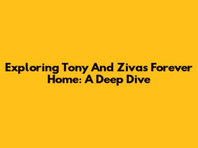 Exploring Tony And Ziva's Forever Home: A Deep Dive