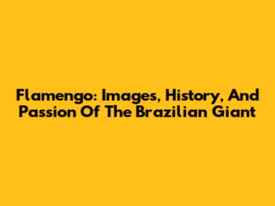 Flamengo: Images, History, And Passion Of The Brazilian Giant