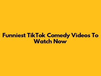 Funniest TikTok Comedy Videos To Watch Now