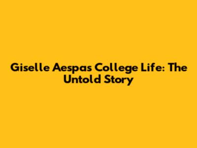 Giselle Aespa's College Life: The Untold Story