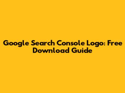 Google Search Console Logo: Free Download Guide