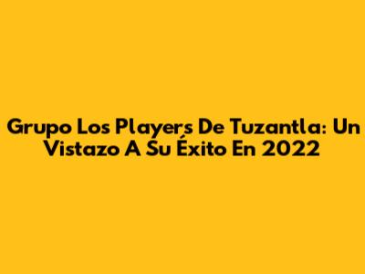 Grupo Los Players De Tuzantla: Un Vistazo A Su Éxito En 2022