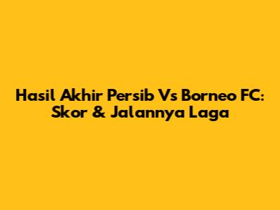 Hasil Akhir Persib Vs Borneo FC: Skor & Jalannya Laga