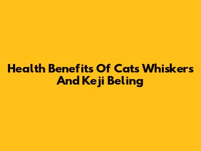 Health Benefits Of Cat's Whiskers And Keji Beling