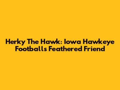 Herky The Hawk: Iowa Hawkeye Football's Feathered Friend
