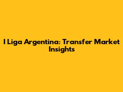 I Liga Argentina: Transfer Market Insights