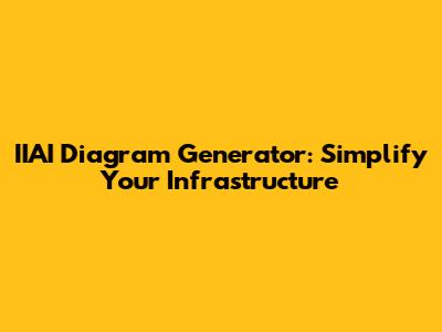 IIAI Diagram Generator: Simplify Your Infrastructure