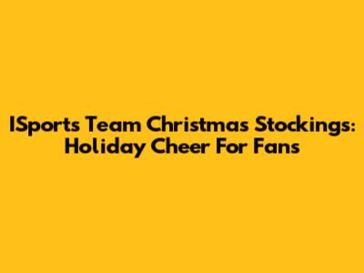 ISports Team Christmas Stockings: Holiday Cheer For Fans