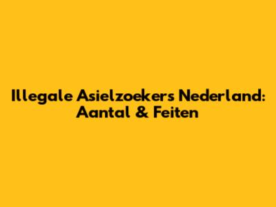 Illegale Asielzoekers Nederland: Aantal & Feiten