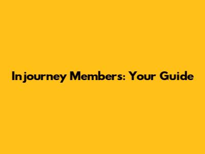 Injourney Members: Your Guide