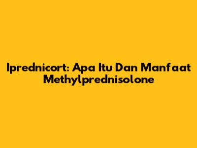 Iprednicort: Apa Itu Dan Manfaat Methylprednisolone