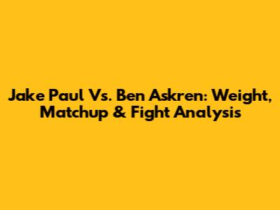 Jake Paul Vs. Ben Askren: Weight, Matchup & Fight Analysis