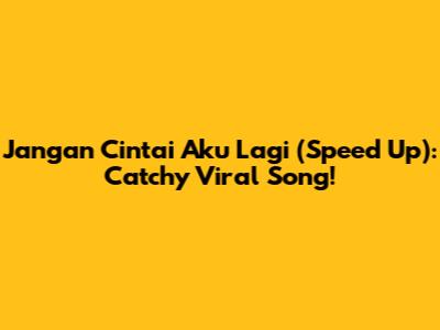 Jangan Cintai Aku Lagi (Speed Up): Catchy Viral Song!