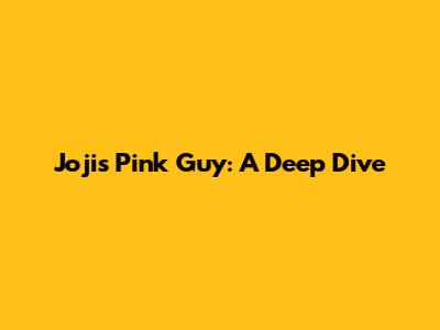 Joji's "Pink Guy": A Deep Dive