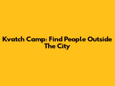 Kvatch Camp: Find People Outside The City