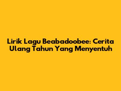 Lirik Lagu Beabadoobee: Cerita Ulang Tahun Yang Menyentuh