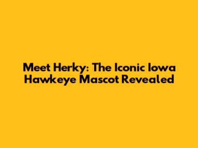 Meet Herky: The Iconic Iowa Hawkeye Mascot Revealed