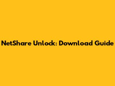 NetShare Unlock: Download Guide