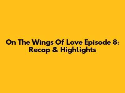 On The Wings Of Love Episode 8: Recap & Highlights