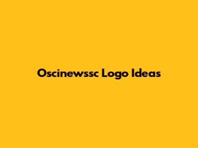 Oscinewssc Logo Ideas
