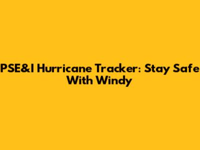 PSE&I Hurricane Tracker: Stay Safe With Windy