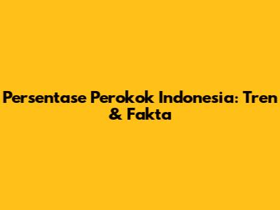 Persentase Perokok Indonesia: Tren & Fakta