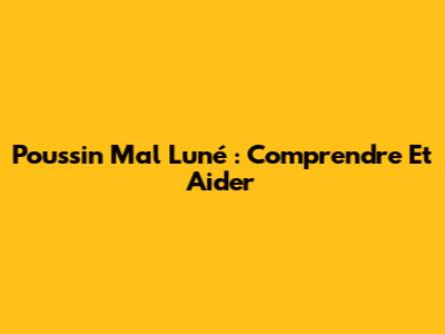 Poussin Mal Luné : Comprendre Et Aider