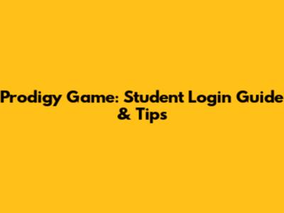 Prodigy Game: Student Login Guide & Tips