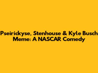 Pseirickyse, Stenhouse & Kyle Busch Meme: A NASCAR Comedy