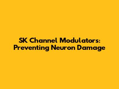 SK Channel Modulators: Preventing Neuron Damage