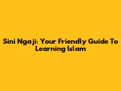 Sini Ngaji: Your Friendly Guide To Learning Islam