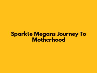 Sparkle Megan's Journey To Motherhood