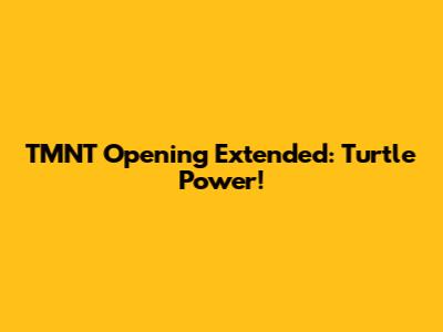 TMNT Opening Extended: Turtle Power!