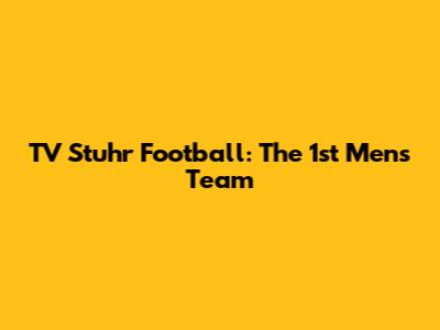 TV Stuhr Football: The 1st Men's Team