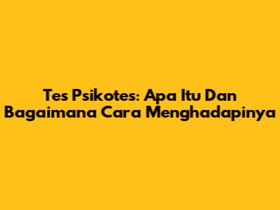 Tes Psikotes: Apa Itu Dan Bagaimana Cara Menghadapinya