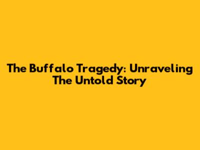 The Buffalo Tragedy: Unraveling The Untold Story