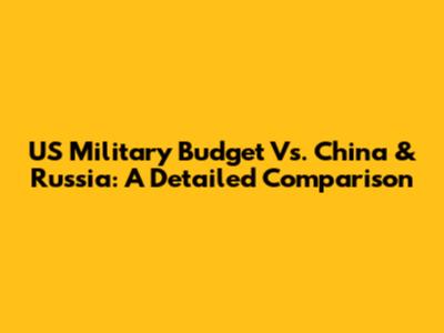 US Military Budget Vs. China & Russia: A Detailed Comparison