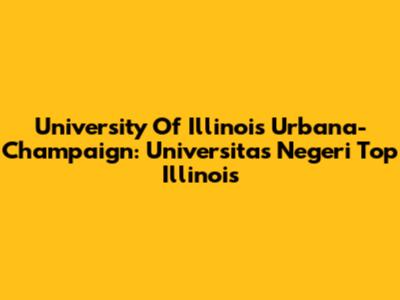 University Of Illinois Urbana-Champaign: Universitas Negeri Top Illinois