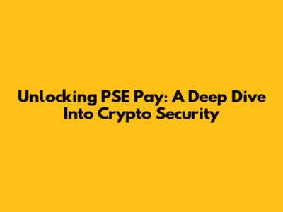 Unlocking PSE Pay: A Deep Dive Into Crypto Security